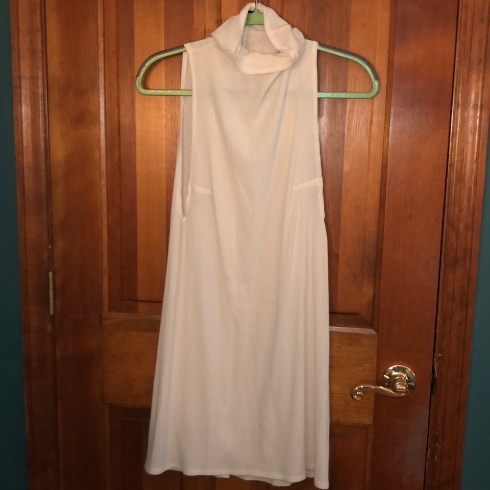 The Reformation white turtleneck dress